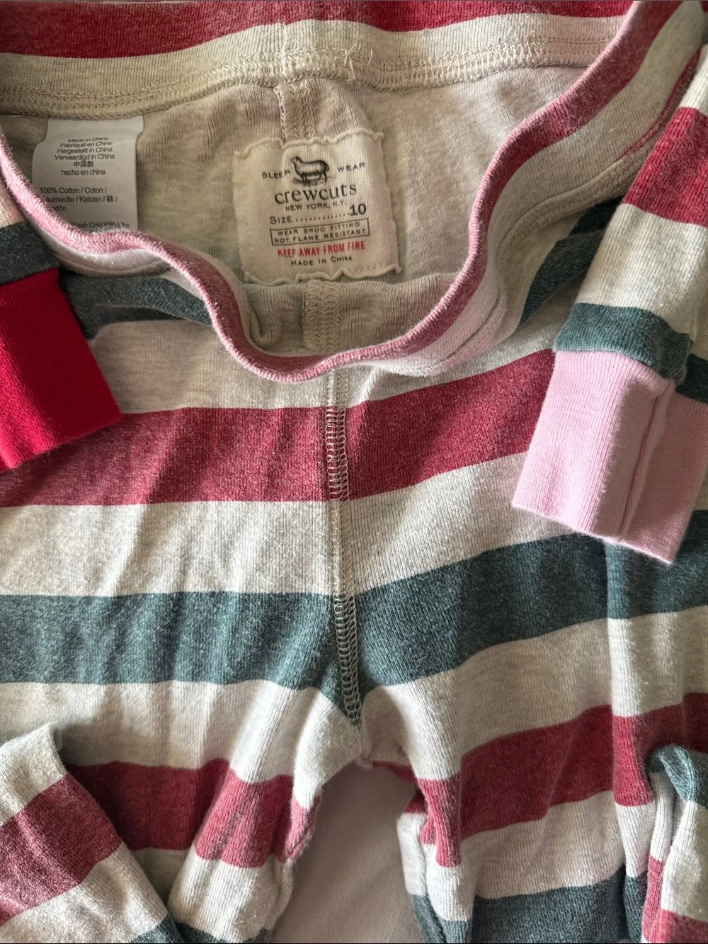 Crewcuts Striped Two-Piece Long Sleeve Pajama Set